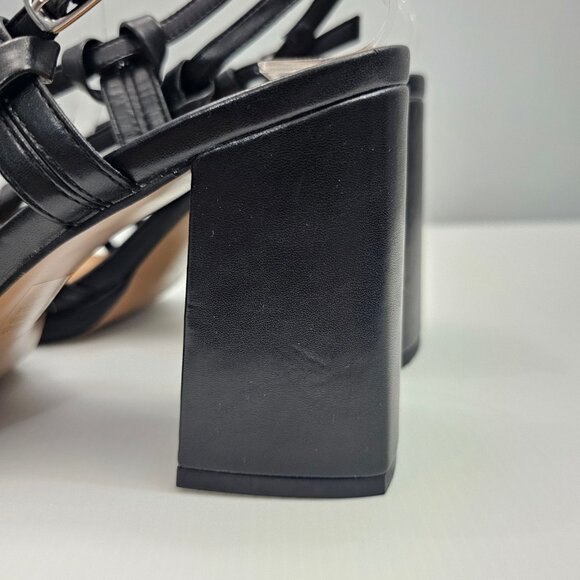 Kensie Leilany Platform Sandal Women 10 Black Strappy Block Heel Night Out 90s - Picture 11 of 15